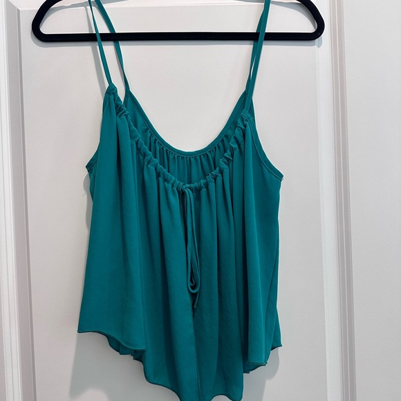 Teal Sleeveless Women's Top - Picture 2 of 4
